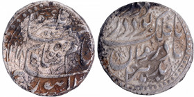 Silver Sawai Rupee Coin of Jahangir of Lahore Mint.