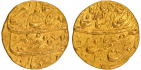Gold Mohur Coin of Aurangzeb Alamgir of Shahjahanabad Dar ul Khilafa Mint.