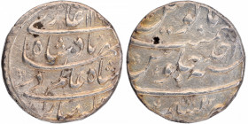 Silver One Rupee Coin of Shah Alam Bahadur of Kashmir Mint.