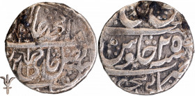 Silver One Rupee Coin of Kalpi Hijri Mint of Maratha Confederacy.