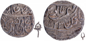 Silver One Rupee Coin of Mahe Indrapur Mint of Bharatpur.