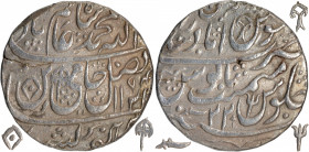 Silver  One Rupee Coin of Mominabad Bindraban Mint of Bindraban State.