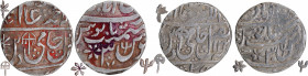 Lot of Two Silver Rupee Coins of Mominabad Bindraban Mint of Bindraban State.