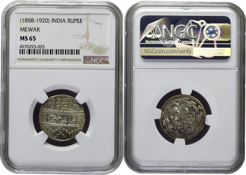 Indian Princely States
Mewar State
Rupee 01
Mewar, Udaipur Mint, Silver Rupee...