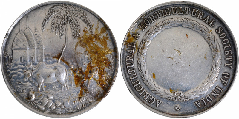 Others
Medal, Agricultural and Horticultural Society of India. Silver Medal, 18...