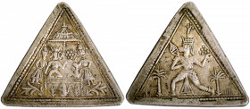 Triangle shaped Silver Ramatanka Token.