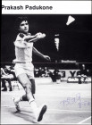 Autograph of Badminton Player Prakash Padukone on the Photograph.