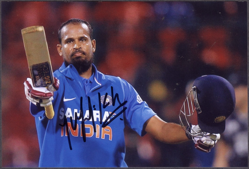Cricket
Yusuf Pathan
Autograph, Yusuf Pathan, Signed in English on Photograph,...