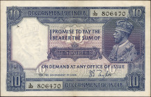 Ten Rupees Banknote of King George V Signed by J B Talyor of 1926.