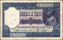 Ten Rupees Banknote of King George V Signed by J B Taylor of 1925.
