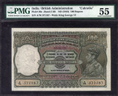 One Hundred Rupees Banknotes of King George VI Signed by C D Deshmukh of 1938 of Calcutta Circle.