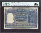 One Hundred Rupees Banknote Signed by B Rama Rau of Republic India of 1950 of Kanpur Circle.