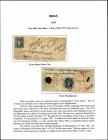 Extremely Rare 2 1854 Half Anna Covers of Die I "B" Stone.