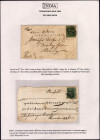 2 Rare Covers of 1854 Two Annas of Typographed issues sent from Ahmendnugghur & Madras