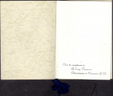 1948, Mahatma Gandhi, Courvoisier Presentation Folder with 4 Value Stamps