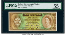 Belize Government of Belize 20 Dollars 1976 Pick 37c PMG About Uncirculated 55 EPQ. 

HID09801242017

© 2020 Heritage Auctions | All Rights Reserved