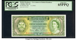 British Honduras Government of British Honduras 1 Dollar 1.4.1964 Pick 28b PCGS Gem New 65PPQ. 

HID09801242017

© 2020 Heritage Auctions | All Rights...