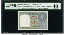 Burma Military Administration 1 Rupee ND (1945) Pick 25a Jhun5.9.1A PMG Extremely Fine 40. 

HID09801242017

© 2020 Heritage Auctions | All Rights Res...