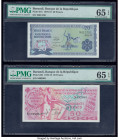 Burundi Banque de la Republique du Burundi 20; 50 Francs 1.11.1971; 1.7.1973 Pick 21b; 22b Two Examples PMG Gem Uncirculated 65 EPQ (2). 

HID09801242...