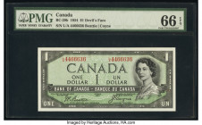 Canada Bank of Canada $1 1954 Pick 66b BC-29b "Devil's Face" PMG Gem Uncirculated 66 EPQ. 

HID09801242017

© 2020 Heritage Auctions | All Rights Rese...