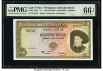 Cape Verde Banco Nacional Ultramarino 500 Escudos 29.6.1971 Pick 53Aa PMG Gem Uncirculated 66 EPQ. 

HID09801242017

© 2020 Heritage Auctions | All Ri...