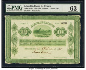 Colombia Banco de Oriente 10 Pesos 14.2.1888 Pick S699r Remainder PMG Choice Uncirculated 63. 

HID09801242017

© 2020 Heritage Auctions | All Rights ...