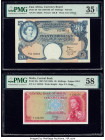 East Africa East African Currency Board 20 Shillings ND (1958-60) Pick 39 PMG Choice Very Fine 35 EPQ; Malta Central Bank of Malta 10 Shillings 1967 (...