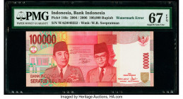 Watermark Error Indonesia Bank Indonesia 100,000 Rupiah 2004 / 2006 Pick 146c PMG Superb Gem Unc 67 EPQ. 

HID09801242017

© 2020 Heritage Auctions | ...