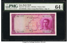 Iran Bank Melli 100 Rials ND (1951) Pick 50 PMG Choice Uncirculated 64 EPQ. 

HID09801242017

© 2020 Heritage Auctions | All Rights Reserved