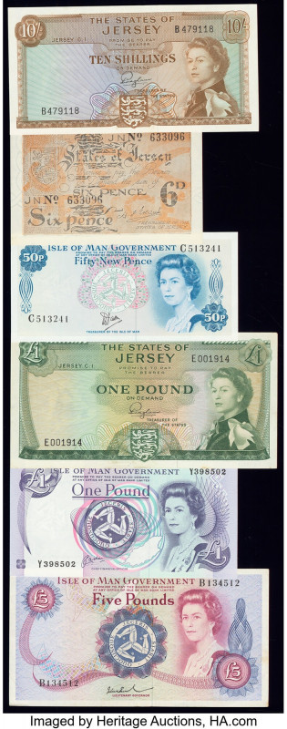 Isle Of Man and Jersey Group Lot of 10 Examples Very Fine-About Uncirculated. 

...
