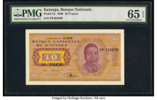 Katanga Banque Nationale du Katanga 10 Francs 15.12.1960 Pick 5a PMG Gem Uncirculated 65 EPQ. 

HID09801242017

© 2020 Heritage Auctions | All Rights ...