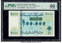 Lebanon Banque du Liban 100,000 Livres 1999 Pick 78 PMG Gem Uncirculated 66 EPQ. 

HID09801242017

© 2020 Heritage Auctions | All Rights Reserved