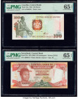 Lesotho Central Bank of Lesotho 100 Maloti 1994 Pick 18a PMG Gem Uncirculated 65 EPQ; Swaziland Central Bank of Swaziland 50 Emalangeni ND (1990) Pick...