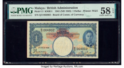 Malaya Board of Commissioners of Currency 1 Dollar 1.7.1941 (ND 1945) Pick 11 KNB11 PMG Choice About Unc 58 EPQ. 

HID09801242017

© 2020 Heritage Auc...
