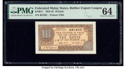 Malaya Rubber Export Coupon 10 Katis 31.12.1941 Pick UNL PMG Choice Uncirculated 64. Ink stamps.

HID09801242017

© 2020 Heritage Auctions | All Right...