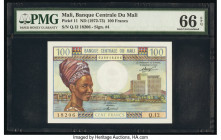 Mali Banque Centrale du Mali 100 Francs ND (1972-73) Pick 11 PMG Gem Uncirculated 66 EPQ. 

HID09801242017

© 2020 Heritage Auctions | All Rights Rese...