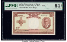 Malta Government of Malta 1 Pound 1949 (ND 1951) Pick 22a PMG Choice Uncirculated 64 EPQ. Embossing. 

HID09801242017

© 2020 Heritage Auctions | All ...