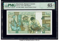 Mauritania Banque Centrale de Mauritanie 1000 Ouguiya 1973 Pick 3a PMG Gem Uncirculated 65 EPQ. 

HID09801242017

© 2020 Heritage Auctions | All Right...