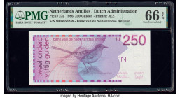 Netherlands Antilles Bank van de Nederlandse Antillen 250 Gulden 1986 Pick 27a PMG Gem Uncirculated 66 EPQ. 

HID09801242017

© 2020 Heritage Auctions...