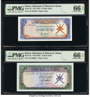Oman Sultanate of Muscat and Oman 1/4; 1/2 Rial Saidi ND (1970) Pick 2a; 3a Two Examples PMG Gem Uncirculated 66 EPQ (2). 

HID09801242017

© 2020 Her...