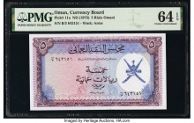 Oman Oman Currency Board 5 Rials Omani ND (1973) Pick 11a PMG Choice Uncirculated 64 EPQ. 

HID09801242017

© 2020 Heritage Auctions | All Rights Rese...