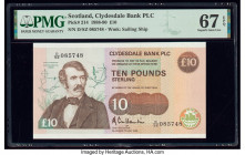 Scotland Clydesdale Bank PLC 10 Pounds 7.5.1988 Pick 214 PMG Superb Gem Unc 67 EPQ. 

HID09801242017

© 2020 Heritage Auctions | All Rights Reserved