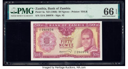 Zambia Bank of Zambia 50 Ngwee ND (1968) Pick 4a PMG Gem Uncirculated 66 EPQ. 

HID09801242017

© 2020 Heritage Auctions | All Rights Reserved