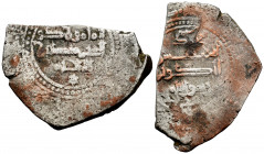 Kingdom of Taifas. Yahya Al-Ma´mun. Fractional Dirham. 465 H?. Madinat Tulaytula (Toledo). Taifa of Toledo. (Vives-111). (Prieto-338a). Ve. 4,40 g. Al...
