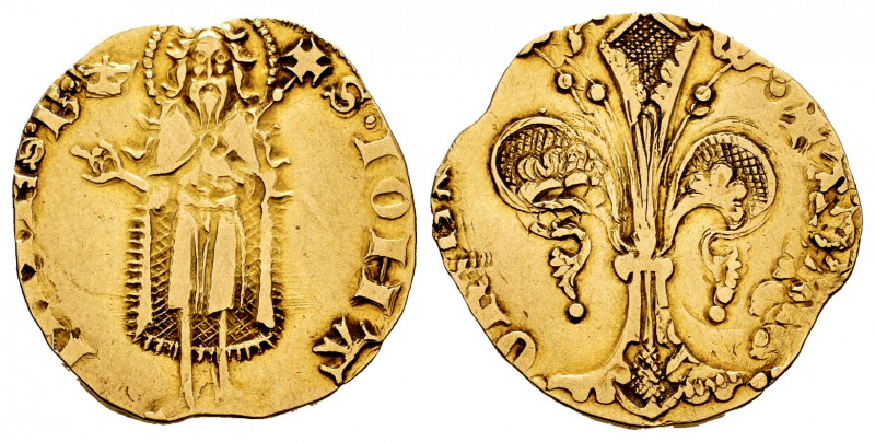 The Crown of Aragon. Juan I (1387-1396). Florin. Valencia. (Cru-417). Au. 3,39 g...