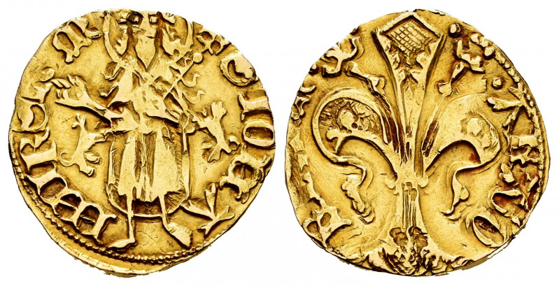 The Crown of Aragon. Alfonso II (V de Aragón). Florin. Mallorca. (Cru-802). Au. ...