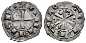 Kingdom of Castille and Leon. Alfonso VI (1073-1109). Dinero. Toledo. (Bautista-3.1). Ve. 1,05 g. Pellet in the first quadrant on reverse. Beautiful t...