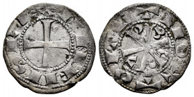 Kingdom of Castille and Leon. Alfonso VI (1073-1109). Dinero. Toledo. (Bautista-3.8). Ve. 0,97 g. 3 dots at the end of the reverse legend. VF. Est...6...