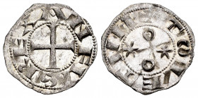 Kingdom of Castille and Leon. Alfonso VI (1073-1109). Dinero. Toledo. (Bautista-9). Ve. 0,73 g. Original luster. Pleasant color and appearence. AU. Es...