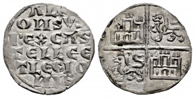 Kingdom of Castille and Leon. Alfonso X (1252-1284). "Dinero de seis lineas". No mint mark. (Bautista-360.1, plate coin). Ve. 0,73 g. A good sample. R...